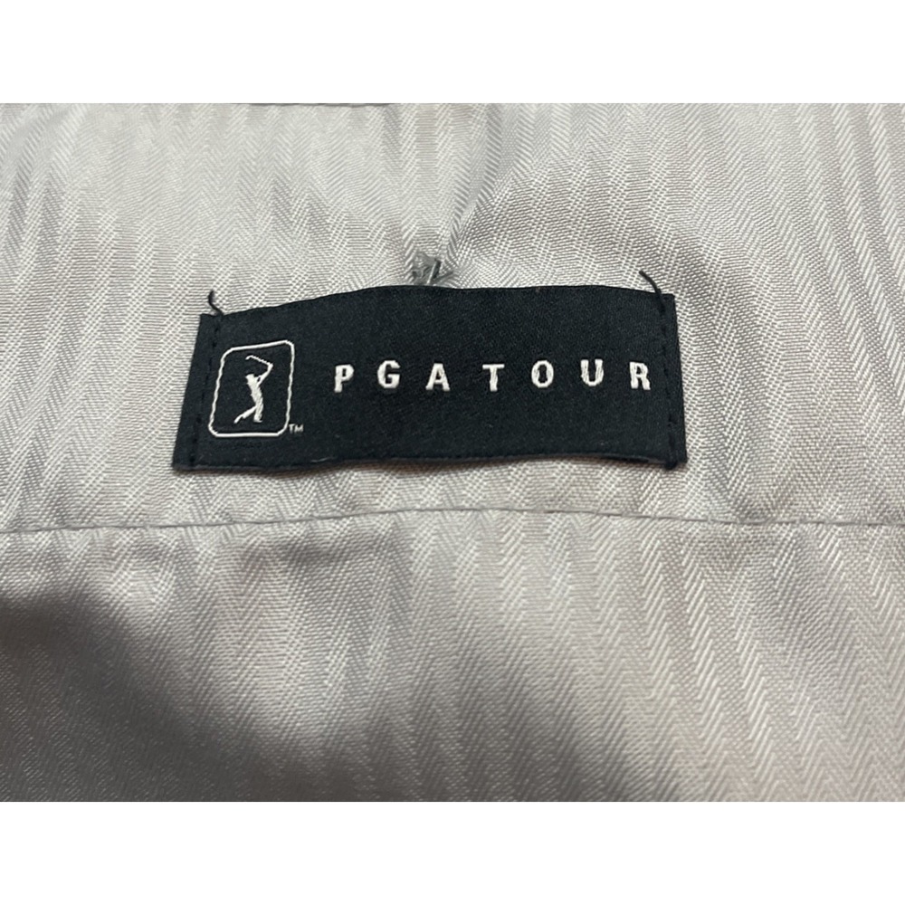 PGA TOUR Apparel Men's 36 Flat Front Mini Geo Print Golf Shorts Tradewinds Gray - Picture 4 of 5